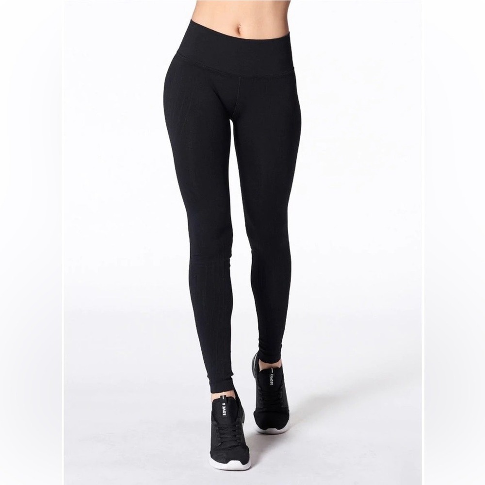 Nux No Noise Moderate‎ Compression Black Leggings Size Small Athleisure Gym